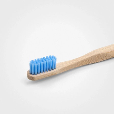 Biologisch abbaubare Bambuszahnbürste für Erwachsene, Blau