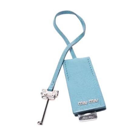 Miu Miu Pre-owned Pre-owned Læder ngleholdere Blå, Dame Vintage Accessories, Størrelse: ONE Size