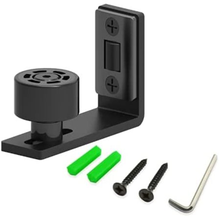 Justerbar svart gulvguide bunnguide for skyvedør i tre