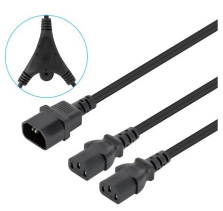 Manhattan POWER Y SKJ.KABEL 2M 3P 2X1.00 MM+J
