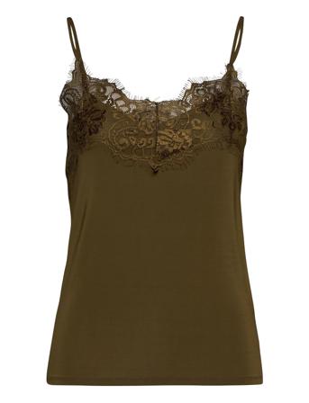 Slclara Singlet Top Ærmeløs Top Grøn Soaked In Luxury