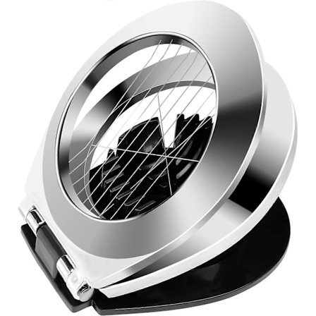 Eggedeler i 304 rustfritt stål (bare skjærelinje), oppvaskmaskinsikker, 2-i-1 eggeskjærer, eggedeler for egg, kiwi, jordbær, myk frukt