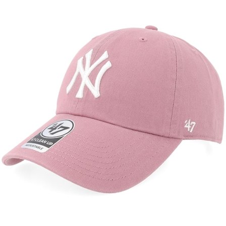 47 Brand - MLB Pink unconstructed Czapka Z Daszkiem - New York Yankees Clean Up Mauve @ Hatstore