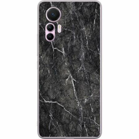 Xiaomi 12 Lite Genomskinligt Skal Marmor Svart