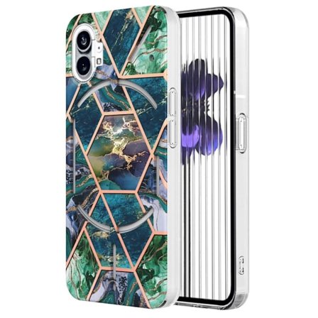 Marble Nothing Phone (1) Suojakotelo - Sininen / Vihreä