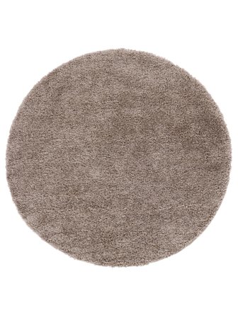 Hoogpolig Vloerkleed Aris - Greige Ø 200 In Rustieke Stijl