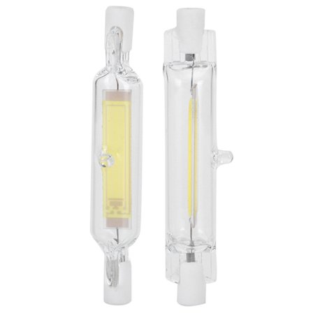 2 stk. 5W R7S COB-pære 78mm Dobbelendet Flomlys 230V Kaldhvit 6000K