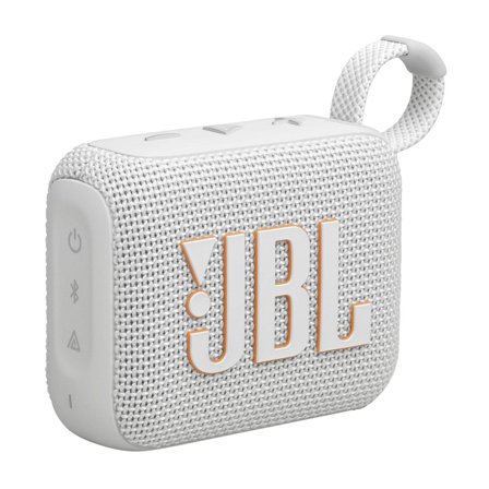 JBL GO 4 Trådløs bluetooth høyttaler (hvit) Bluetooth, vanntett IP67, med innbygget batteri, USB-C