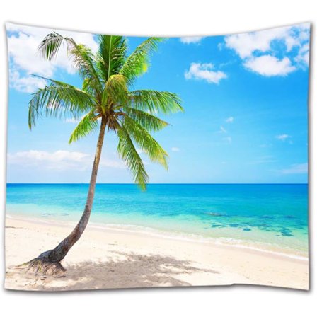 200x150cm Ocean Tapestry,Tropical Coconut Palm Tree Beach Tapestr