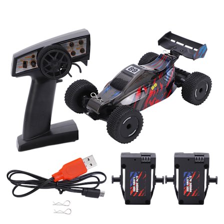 1/24 RC-bil 2WD Full Scale Hög Hastighet Uppladdningsbar 2.4GHz Trådlös Fjärrkontrollbilar för över 14 år 2 Batterier