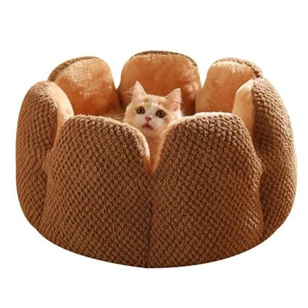 Pet Cactus Petal Nest Plush Thickening Cat Nest