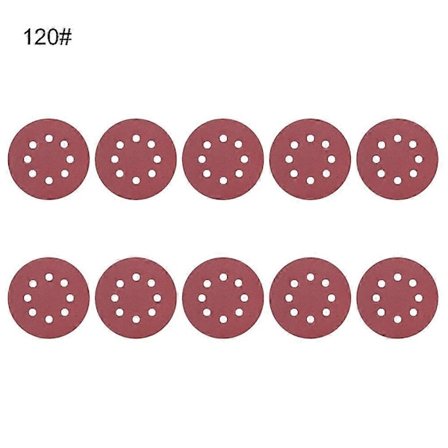 10 kpl 125 mm 8 reiän pyöreitä hiomalaikkoja tarrakiinnityksellä