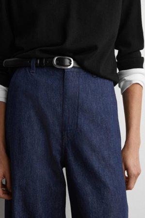 COS Femme Pantalon Large En Denim in Bleu