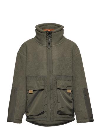 Utha Outerwear Fleece Outerwear Fleece Jackets Khaki Green Molo