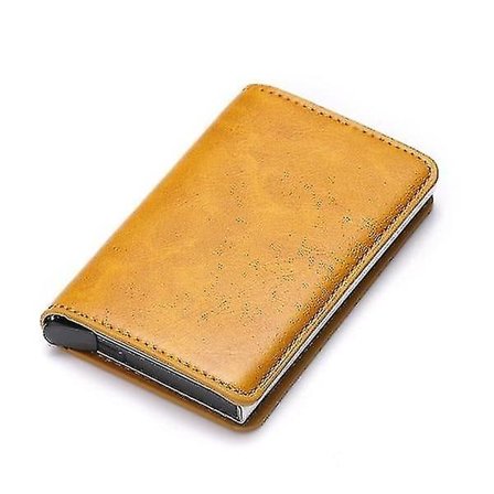 Mode Herr Läderplånböcker Och Korthållare Med RFID-blockering Och Anti-scan Funktion