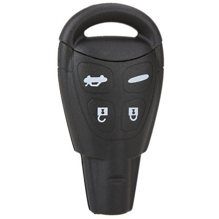Reservedel 4 knaps fjernbetjening nøglefri fjernbetjening nøgleholder skal nøgleskal og bufferknap med indsat klinge kompatibel med Saab 9.3 og 9.5