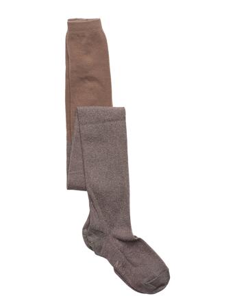 Glitter Tights Socks & Tights Tights Brun Molo*Betinget Tilbud