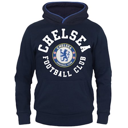 Chelsea FC Pojkar Grafisk Fleece Hoodie 8-9 År Marinblå