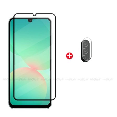 6-i-1 För Samsung Galaxy A26 Glas Samsung A26 Härdat Glas Fulltäckande Lim 9H Skärmskydd Samsung A26 A 26 Linsskydd