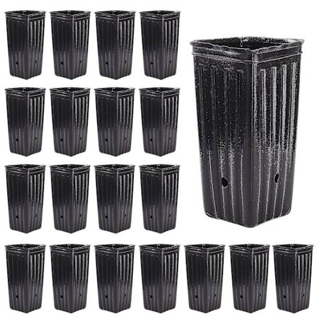 20-pakning Høye Trepotter for Innendørs- og Utendørsdyrking - Premium Fortykket Dype Planteskolepotter (FMY)