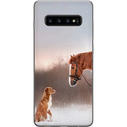 Kompatibelt Mobildeksel til Samsung Samsung Galaxy S10 Hest & Hund
