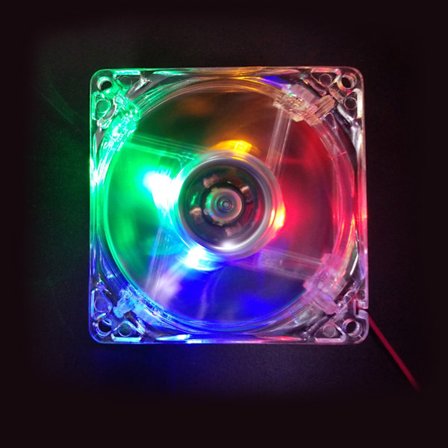 80mm kabinettvifte RGB Stille for kabinettvifter 12V 4Pin RGB Dobbel Apertur PC Chass