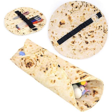 Simulerings pandekageform penalhus pen taske opbevaringspose kreativ penalhus rulle taske egnet til skole- og kontorartikler