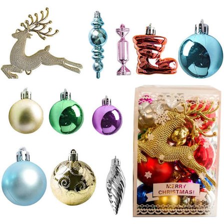 30 plast julekuler, julekuler, juletre dekorasjonskuler, juletre kuler, juletre kuler, farge