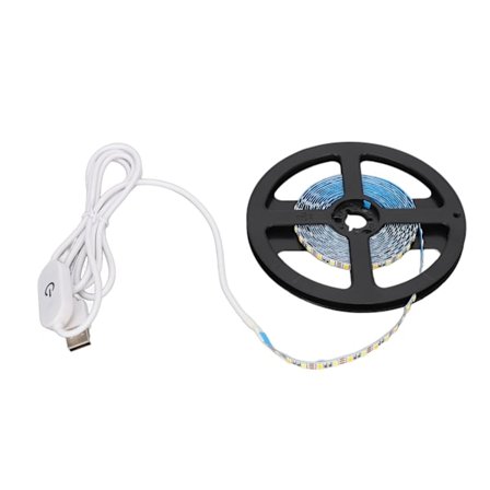 9,8Ft LED-spegelbelysning med dimmer, touchkontroll och flexibel sminkbelysningsremsa, USB-kontakt