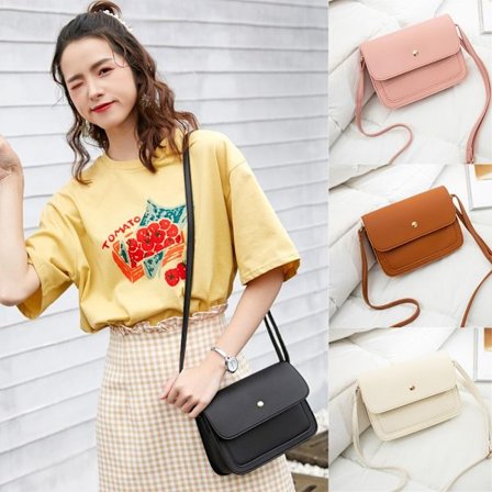 Mode Kvinnor Axelväskor Pure Color Handväskor