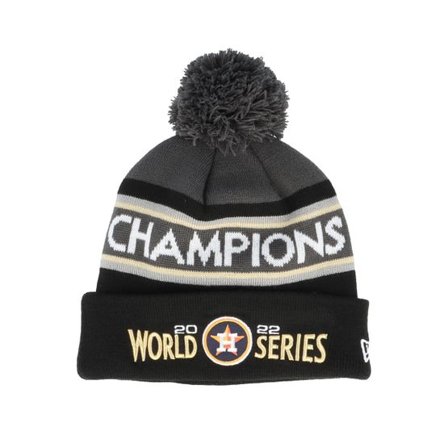 New Era - MLB Svart pom Beanie - Houston Astros Knit MLB Wsc 22 Black/Charcoal Pom @ Hatstore