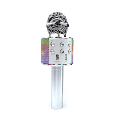 Langaton karaokemikrofoni Bluetooth kaiutin SILVER