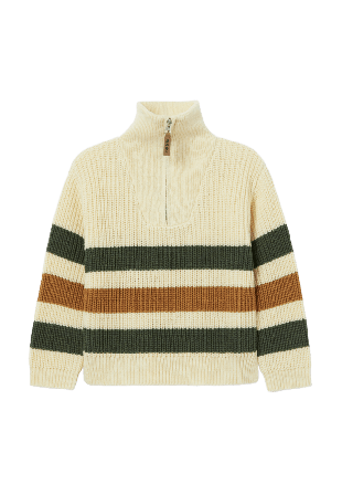 RIKIKI Stickad tröja med half-zip GRAHAM Hoodies & sweatshirts Vit 110/116