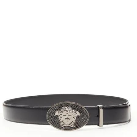 Versace Pre-owned, Pre-owned Leather belts Zwart, Dames, Maat:ONE Size