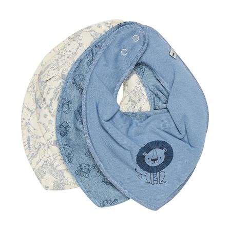 Pippi Hagesmæk Bib Girl 3-pak Ashley Blue Melange, Børn & Forældre, Spisetid, Hagesmække