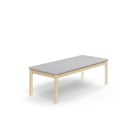 Table DECIBEL, 1600x700x530 mm, noise reducing high pressure laminate, birch/grey