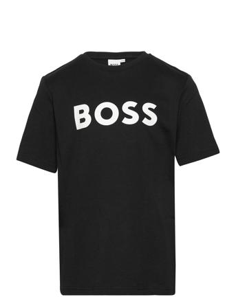 Short Sleeves Tee-Shirt T-shirts Short-sleeved Svart BOSS*Betinget Tilbud