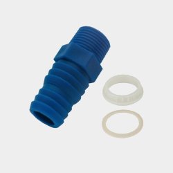 Złączka do zbiorników CAN-SB, prosta, 3/8", Ø17 / 19 mm, niebieska, plastik - Jachtowa