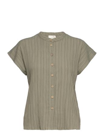 Mollymw Felicia Ss Shirt Green My Essential Wardrobe