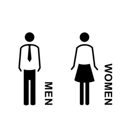 Personlig toalett skylt 19 x 14 cm, toalett skylt - slips - svart,