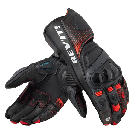 Gants Moto Rev'It! Control Noir/Rouge Néon S
