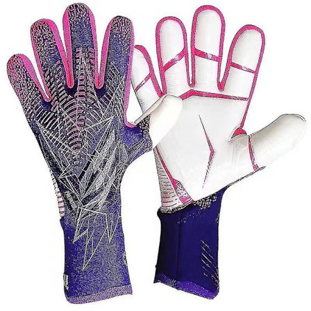 Professionelle silikonehandsker til voksne og børn, målmandshandsker til fodbold (EU 10, LILLA)