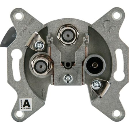 SCHWAIGER Einzeldose zwei SAT-ZF Anschlüsse 2 dB