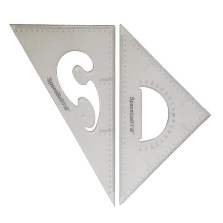 2 stk. 30/60 45/90 Graders Geometri Trekant Lineal Tegne Sæt Kvadrater