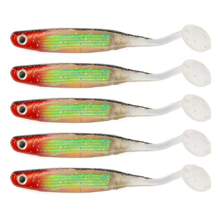 Fladen Glimmer Shimmer 10cm 5p Red Black