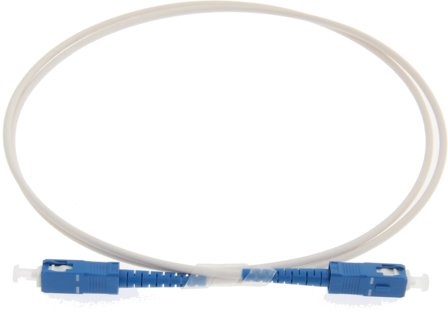 Eurolan 41E-S4-SC-SC-03-04WT Fiberkabling hvit, formsprøytet 3 m, Stikkontakter & kabler