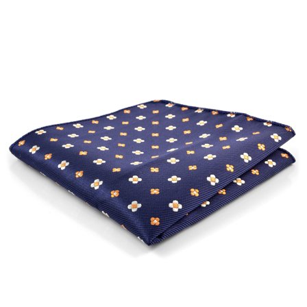 Niebieska poszetka dla mężczyzn - Wzorzyste poszetki