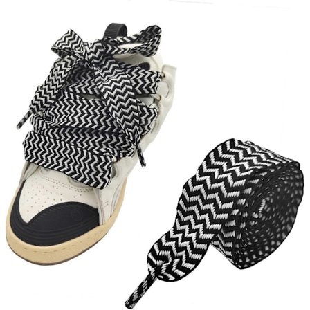 3 cm tykke fede snørebånd til Lanvin sneakers, originale Jumbo Chunky snørebånd [DB]