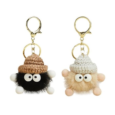 2 stk plysj nøkkelring nøkkelring personlig nøkkelring bil nøkkelring søt plysj sjarm nøkkelring for jenter