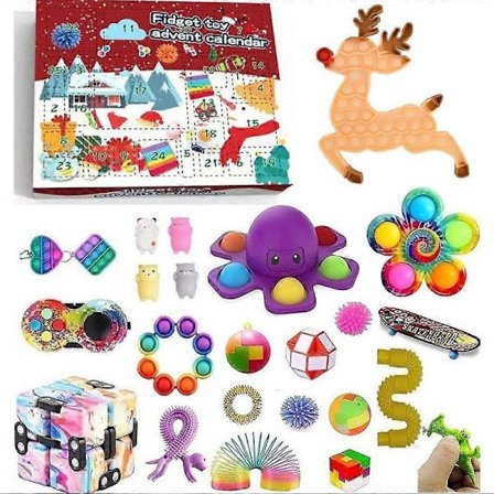 TG18416E1 Älg# Julnedräkningskalender blind box Liten leksak twister present till barn